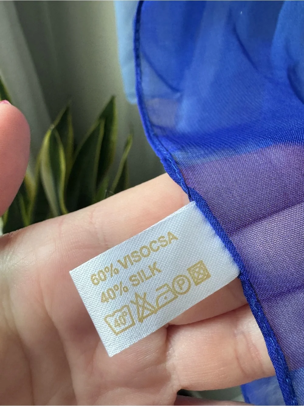 silk blue two tone scarf shawl